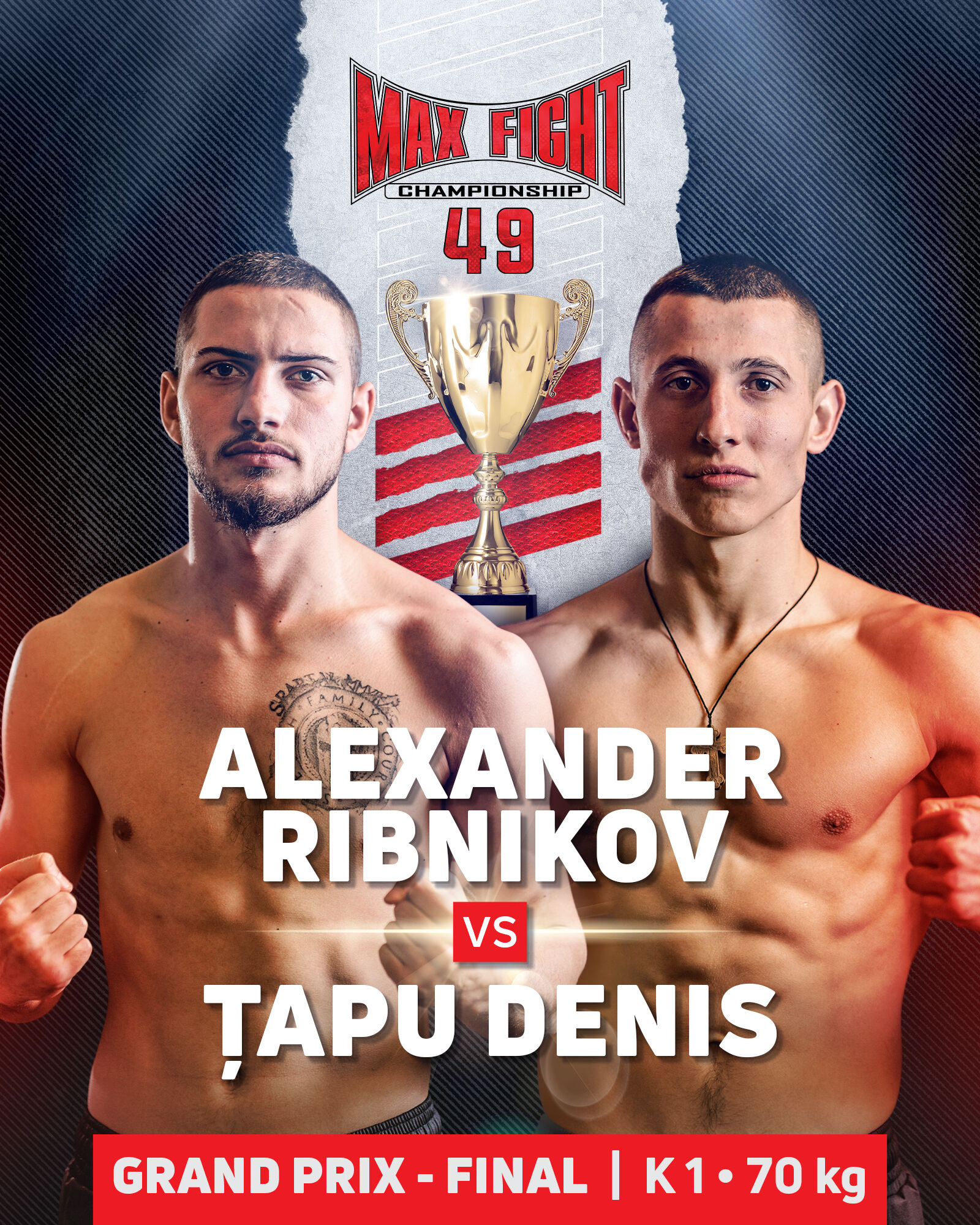 Финалът между Александър Рибников и молдовеца Денис Тапу – на MAXFIGHT 49