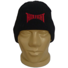 Плетена черна шапка MAXFIGHT с полар